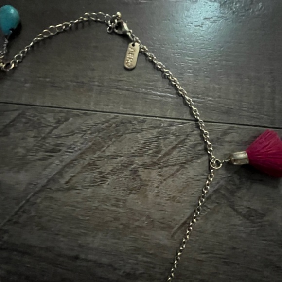 Coach Silver Necklace with Pink and Blue Accents - Picture 1 of 6